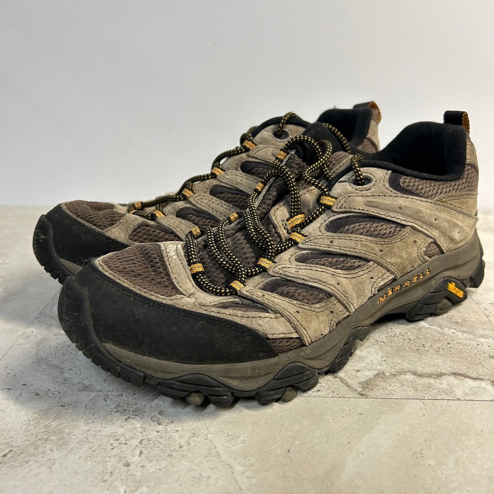 Merrell Moab Hiking Shoes Brown Mens 10.5 Suede Vibram Low Top J035893 Trail